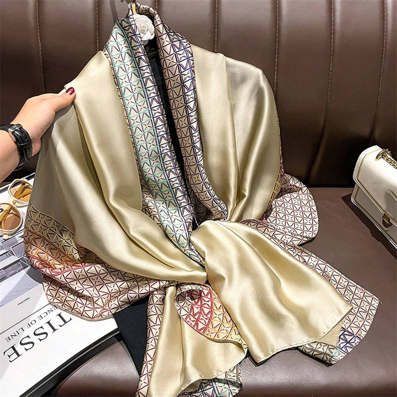 Face Scarf Mask - 2024ผ้าพันคอผ้าไหมผ้าพันคอฮิญาบแบรนด์หรูสำหรับผู้หญิงผ้าพันคอคลุมไหล่ลายดอกไม้ผ้าโพกหัวไหมผ้าคลุมผ้าพันหัวฮิญาบชายหาดปอนโช