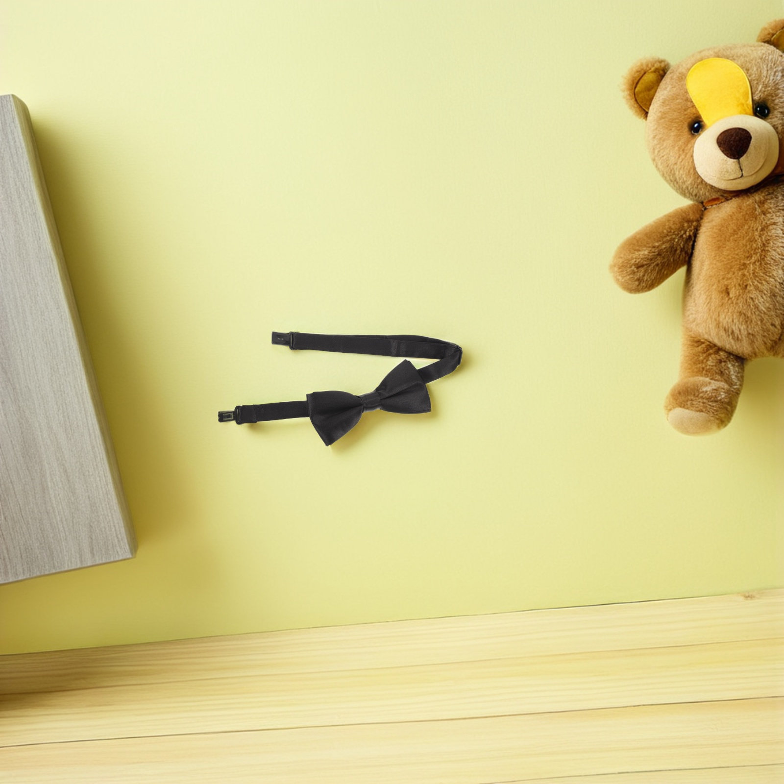 Bow Tie Pre Tied - โบว์ไทสำเร็จรูปสำหรับเด็ก ชุดแต่งงาน ชุดปาร์ตี้ปีใหม่ ปรับได้ สีดำ สำเร็จรูป
