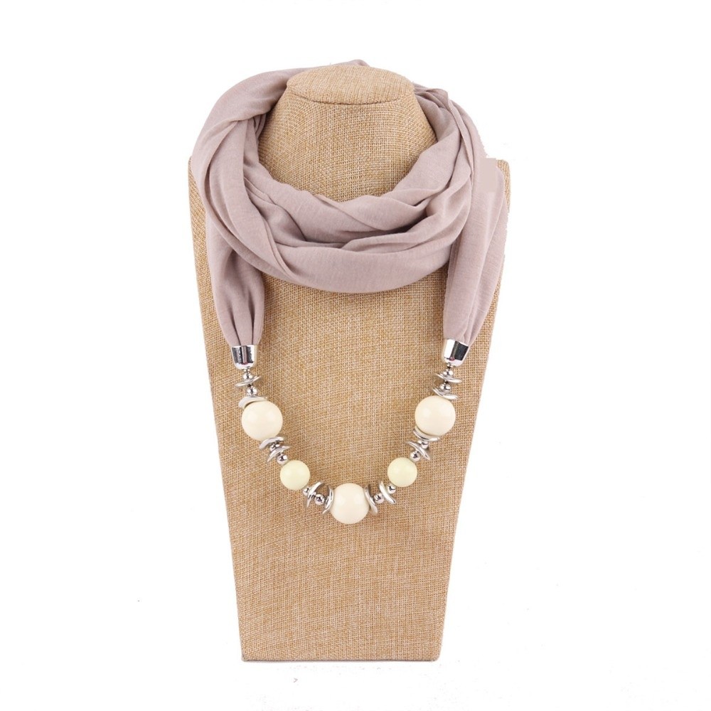 ผ้าพันคอชีฟองใหม่ ประดับลูกปัด - Infinity Scarf Knit บทวิจารณ์และราคา