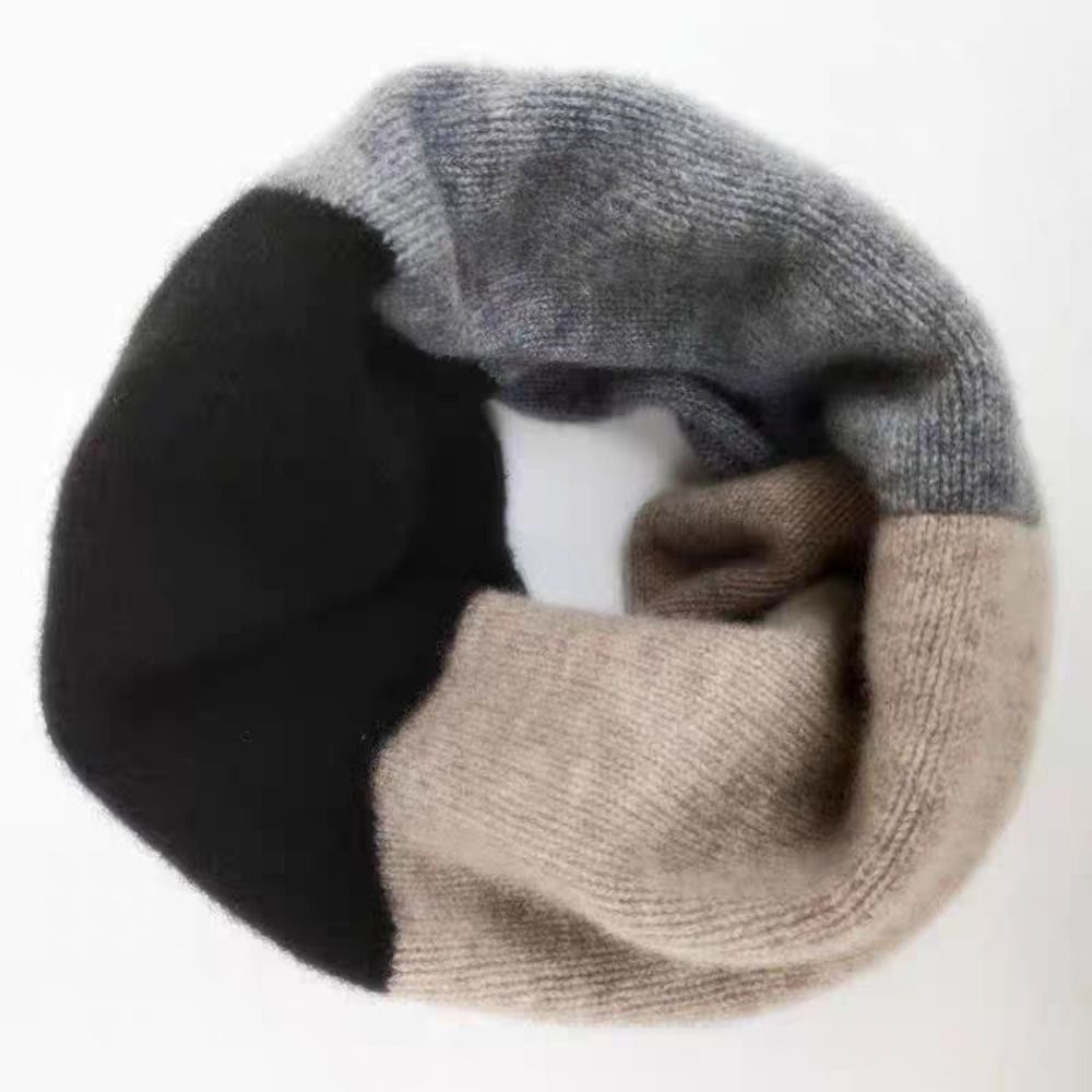 ผ้าพันคออินฟินิตี้สีตัดกันนุ่ม - Infinity Scarf Knit บทวิจารณ์และราคา
