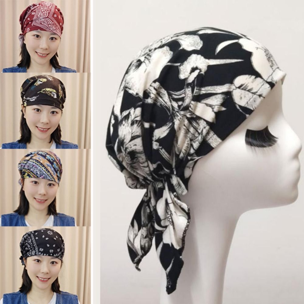 ผ้าโพกศีรษะลายดอกไม้คุณภาพสูง  - Bandana Cotton บทวิจารณ์และราคา