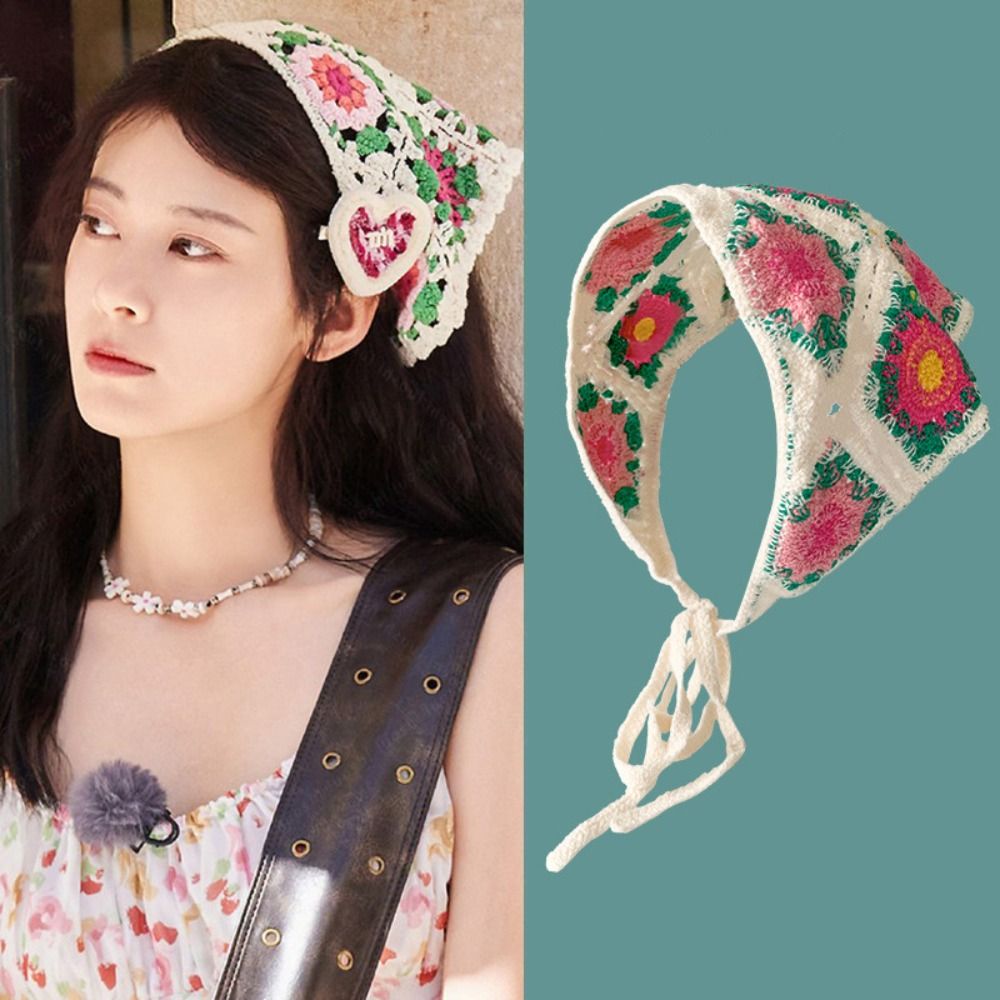 ที่คาดผมถักนิตติ้งรูปสามเหลี่ย - Bandana Cotton บทวิจารณ์และราคา